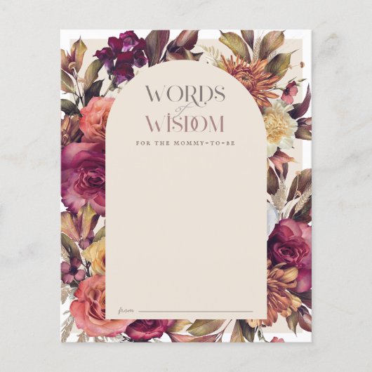 Kinderduschkarte für den Herbst-Kreidebogen Tan (Vorderseite)