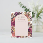 Kinderduschkarte für Herbst-Kreide Arch Pink (Stehend Vorderseite)