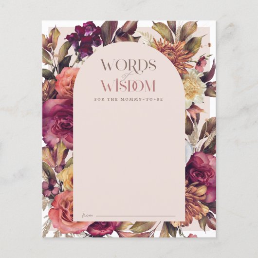 Kinderduschkarte für Herbst-Kreide Arch Pink (Vorderseite)