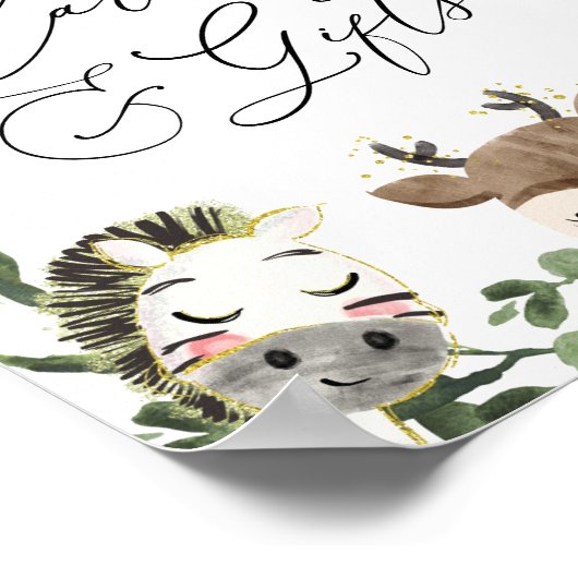 Kinderduschkarten und Geschenkschild für hübsche T Poster (Ecke)