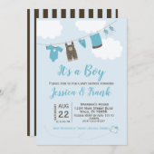 Kinderduschkleidung Einladung (Vorne/Hinten)