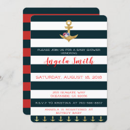 Kinderduschschenanker für das Thema "Nautic Theme" Einladung