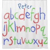 Kinderduschvorhang Alphabet Duschvorhang (Vorderseite)