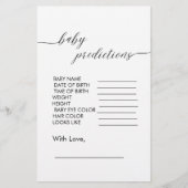 Kinderduschvorhersage Moderne Minimalistische, ein (Vorderseite)