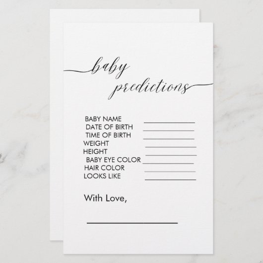 Kinderduschvorhersage Moderne Minimalistische, ein (Vorne/Hinten)