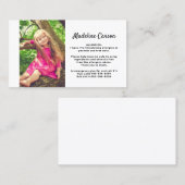 Kindereinfache Telefonnummerkarte (Vorne/Hinten)