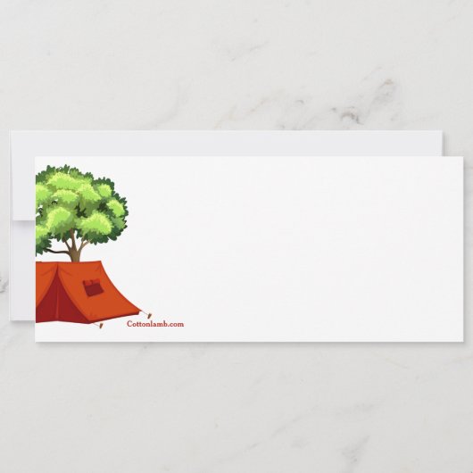 Kindereinladung Camping Einladung (Rückseite)