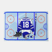 Kindereis-Hockey-Schlafzimmer- und Fußmatte (Vorderseite)