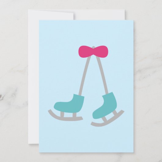 Kindereis Skaten Geburtstagsparty Einladung (Rückseite)