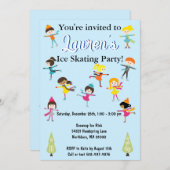 Kindereis Skaten Geburtstagsparty Einladung (Vorne/Hinten)