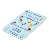 Kindereis Skaten Geburtstagsparty Einladung Magnet (Linke Seite)
