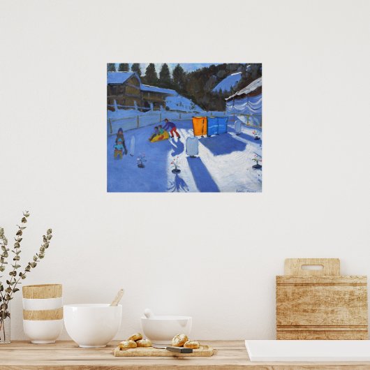 Kindereisbahn Clusaz 2014 Poster (Küche)