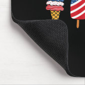 Kindereiscreme 4. Juli Cooles Dessert Patriotic Mousepad (Ecke)