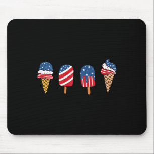 Kindereiscreme 4. Juli Cooles Dessert Patriotic Mousepad
