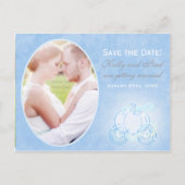 Kinderella Carriage Wedding Date Foto Postkarte (Vorderseite)
