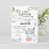 Kinderella Princess Baby Dusche Einladung (Stehend Vorderseite)