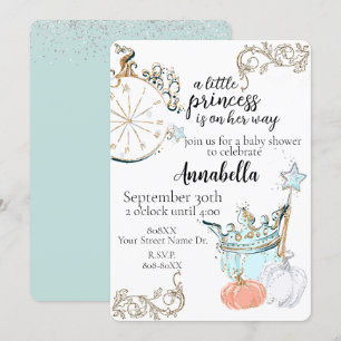 Kinderella Princess Baby Dusche Einladung