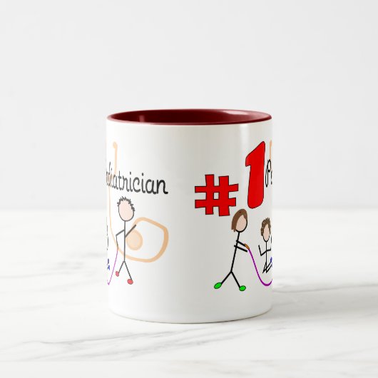 Kinderentwurfs-Geschenke des Kinderarzt-#1 Zweifarbige Tasse (Mittel)