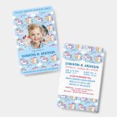 Kindererkennung für Girly Unicorn Custom Foto Ausweis (Front & Back)