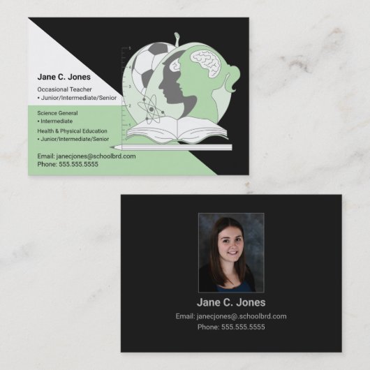 Kindererzieherschule Visitenkarte (Vorne/Hinten)