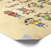 Kindererziehung ist mein Super Power Fun Quote Poster (Ecke)