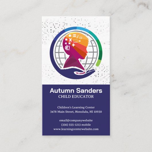 Kindererziehung und Bildung Visitenkarte (Vorderseite)