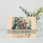 Kinderfamilie Antikes Viktorianisches Kind Einladung (Stehend Vorderseite)