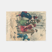 Kinderfamilie Antikes Viktorianisches Kind Fleecedecke (Vorderseite (Horizontal))