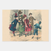 Kinderfamilie Antikes Viktorianisches Kind Geschenkpapier Set (Vorderseite)