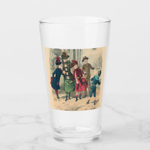 Kinderfamilie Antikes Viktorianisches Kind Glas