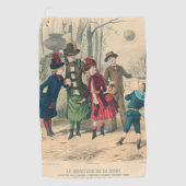 Kinderfamilie Antikes Viktorianisches Kind Golfhandtuch (Vorderseite)