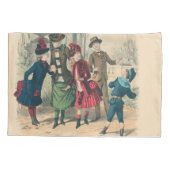 Kinderfamilie Antikes Viktorianisches Kind Kissenbezug (Rückseite)