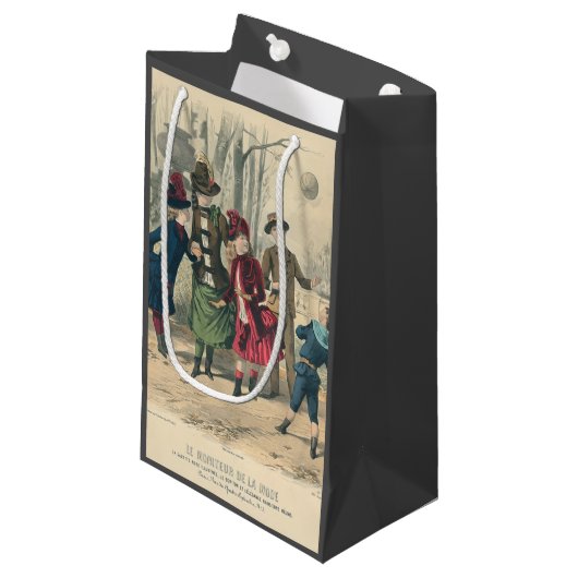 Kinderfamilie Antikes Viktorianisches Kind Kleine Geschenktüte (Vorderseite Schrägansicht)