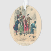 Kinderfamilie Antikes Viktorianisches Kind Ornament (Vorderseite)