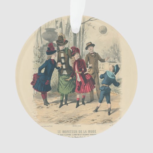 Kinderfamilie Antikes Viktorianisches Kind Ornament (Vorderseite)