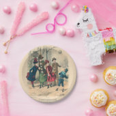 Kinderfamilie Antikes Viktorianisches Kind Pappteller (Party)