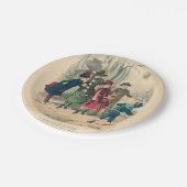 Kinderfamilie Antikes Viktorianisches Kind Pappteller (Schrägansicht)