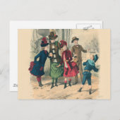 Kinderfamilie Antikes Viktorianisches Kind Postkarte (Vorne/Hinten)