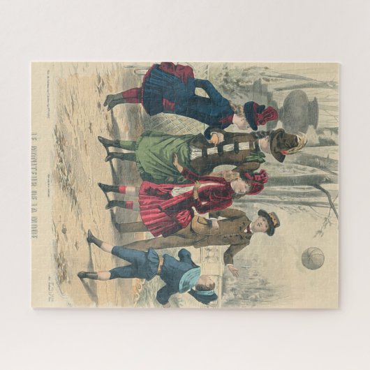 Kinderfamilie Antikes Viktorianisches Kind Puzzle (Horizontal)