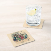 Kinderfamilie Antikes Viktorianisches Kind Rechteckiger Pappuntersetzer (Vor Ort)