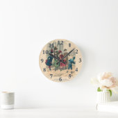 Kinderfamilie Antikes Viktorianisches Kind Runde Wanduhr (Zuhause)