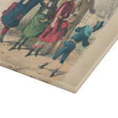 Kinderfamilie Antikes Viktorianisches Kind Schneidebrett (Ecke)