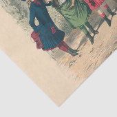 Kinderfamilie Antikes Viktorianisches Kind Seidenpapier (Ausschnitt)