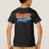 Kinderfamilie Cruise Black Personalize T - Shirt (Rückseite)