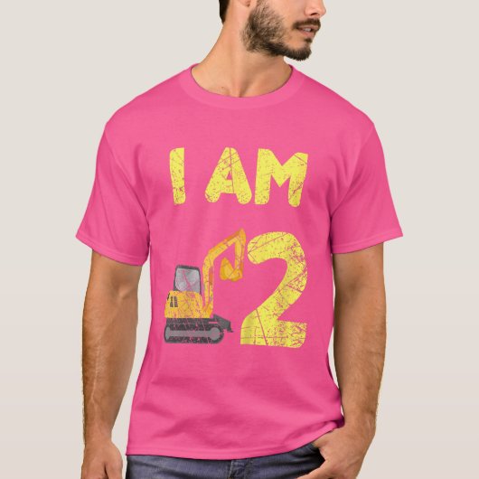 Kinderfamilienbau LKW-Bagger Geburtstag T-Shirt (Vorderseite)