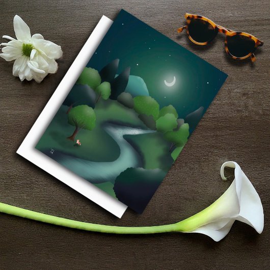 Kinderfantasiebuch-Illustrationsblanke-Karte Postkarte