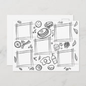 Kinderfarbe Feinschmecker Frühstückspass Zeichnend Postkarte (Vorne/Hinten)