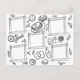 Kinderfarbe Feinschmecker Frühstückspass Zeichnend Postkarte