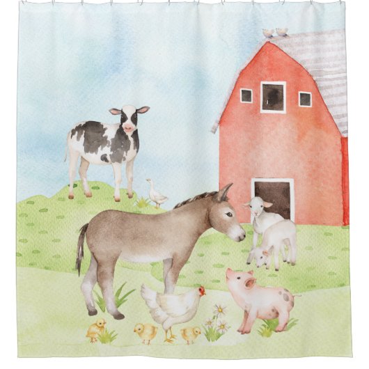 Kinderfarm Duschvorhang (Vorderseite)