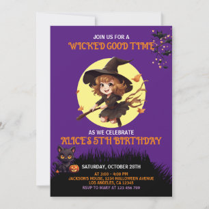 Kinderfeier Halloween-Geburtstagsparty Einladung